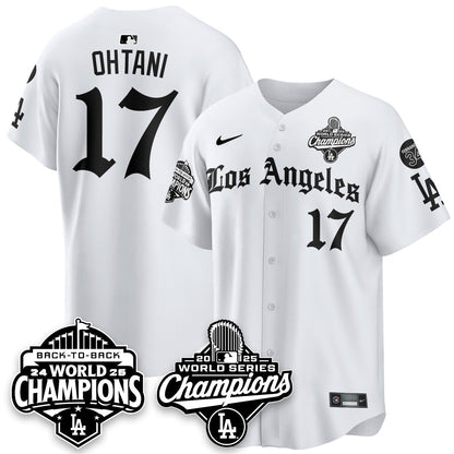 LAD 2025 World Series Champions Vapor Premier Limited Jersey - LA Gothic Edition - All Stitched N2