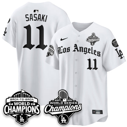 LAD 2025 World Series Champions Vapor Premier Limited Jersey - LA Gothic Edition - All Stitched N2