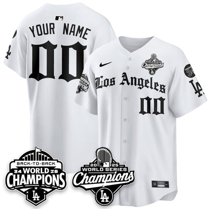Custom LAD 2025 World Series Champions Vapor Premier Limited Jersey - LA Gothic Edition - All Stitched