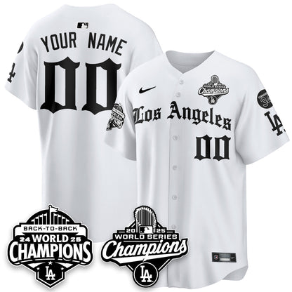 LAD 2025 World Series Champions Vapor Premier Limited Jersey - LA Gothic Edition - All Stitched N2