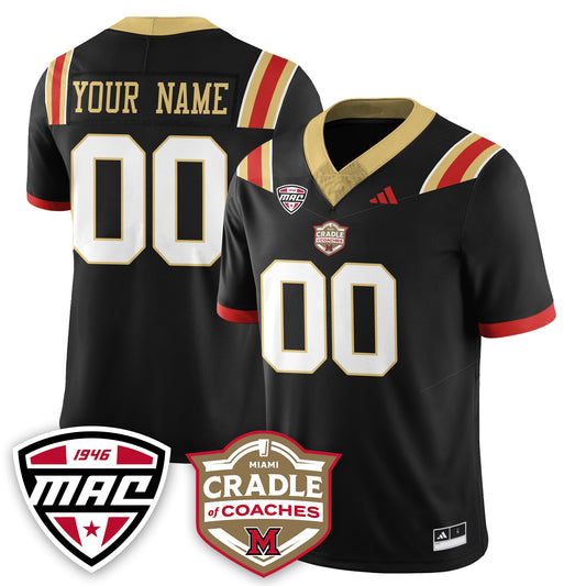 Custom Miami RedHawks Football "Cradle of Coaches" Vapor Limited Jersey - All Stitched
