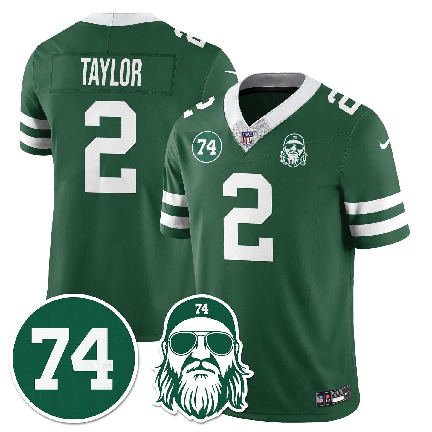 NYJ Vapor Limited Jersey - Nick Mangold Patch - All Stitched