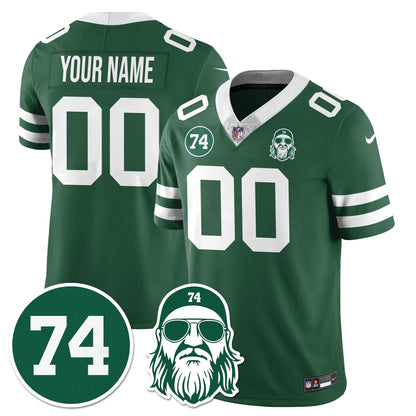 Custom NYJ Vapor Limited Jersey - Nick Mangold Patch - All Stitched