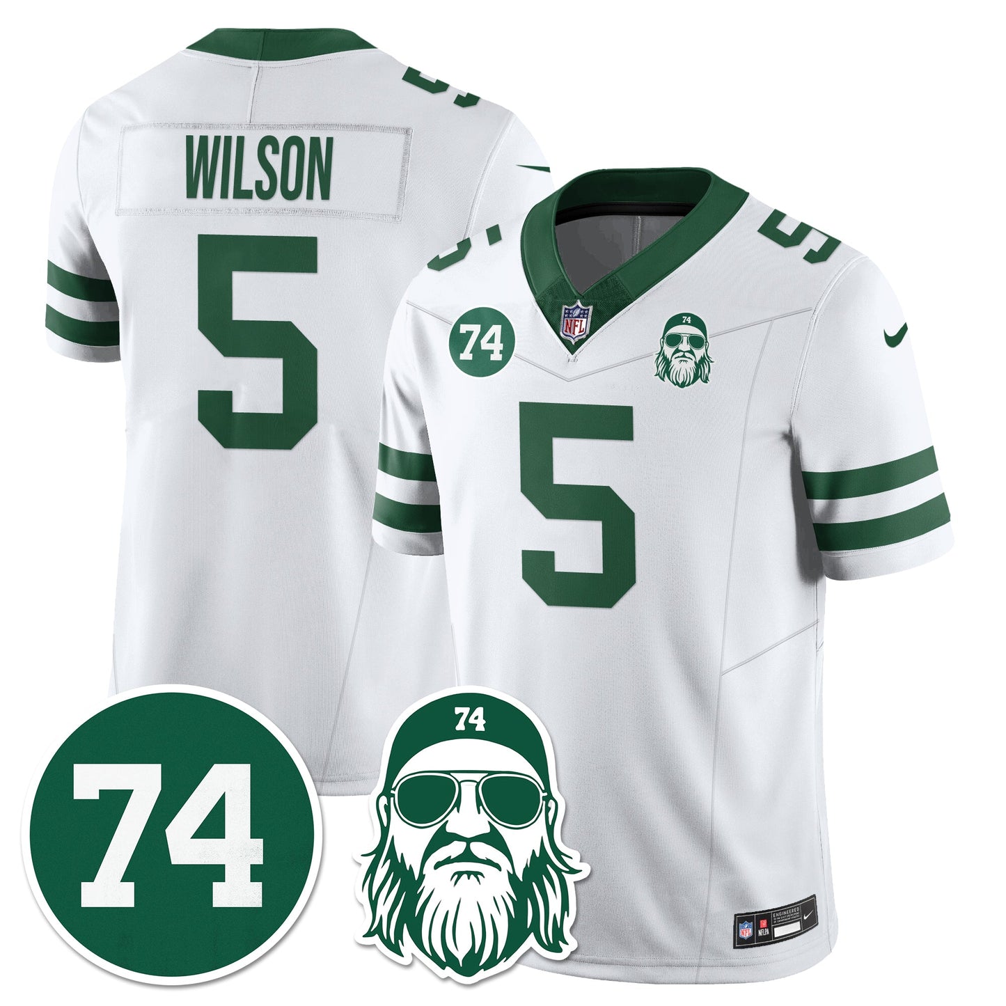 NYJ Vapor Limited Jersey - Nick Mangold Patch - All Stitched