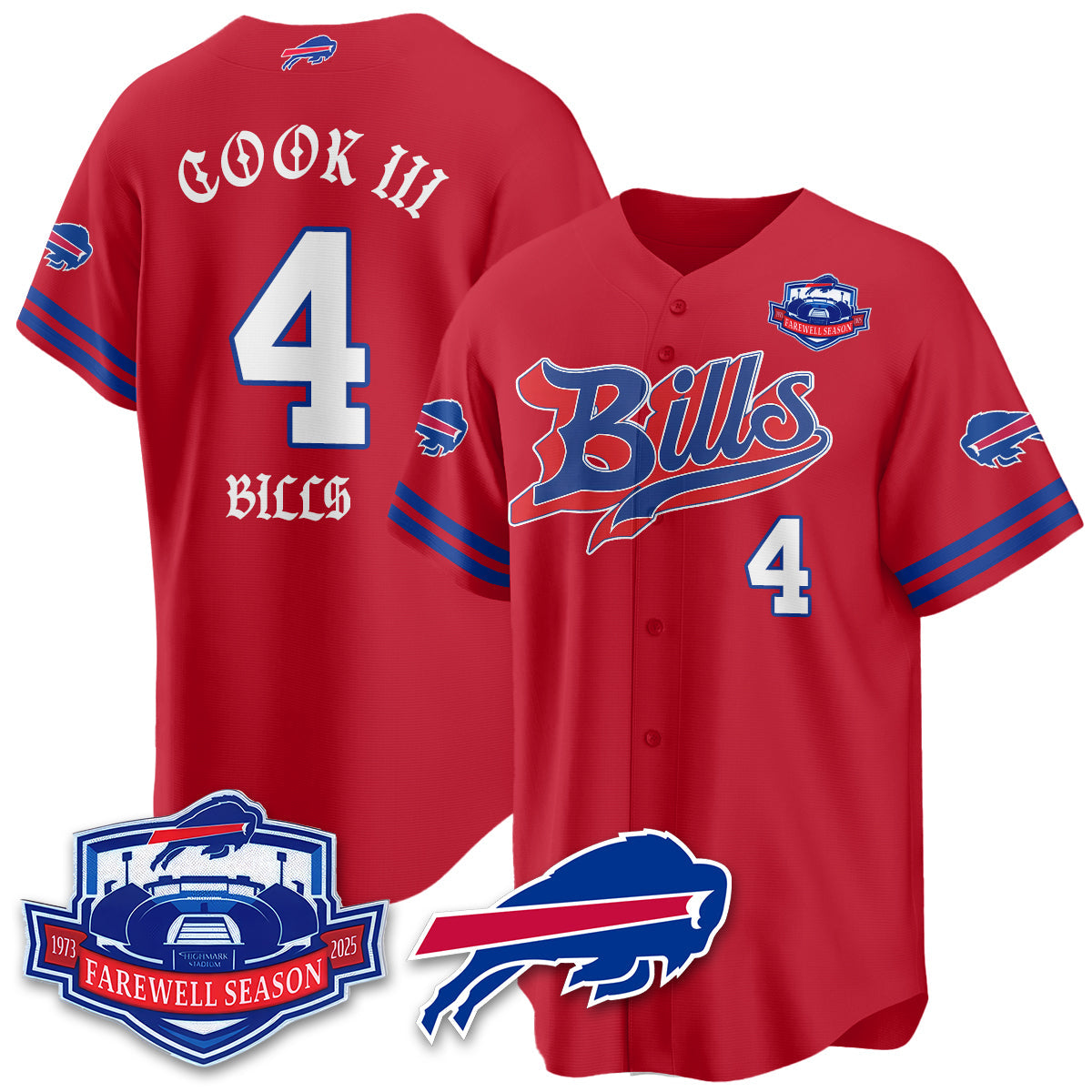 BUF Born x Raised Baseball Jersey - All Stitched