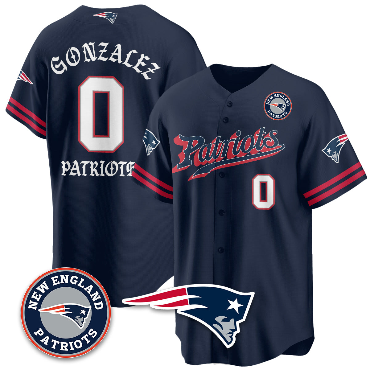 NE Born x Raised Baseball Jersey - All Stitched