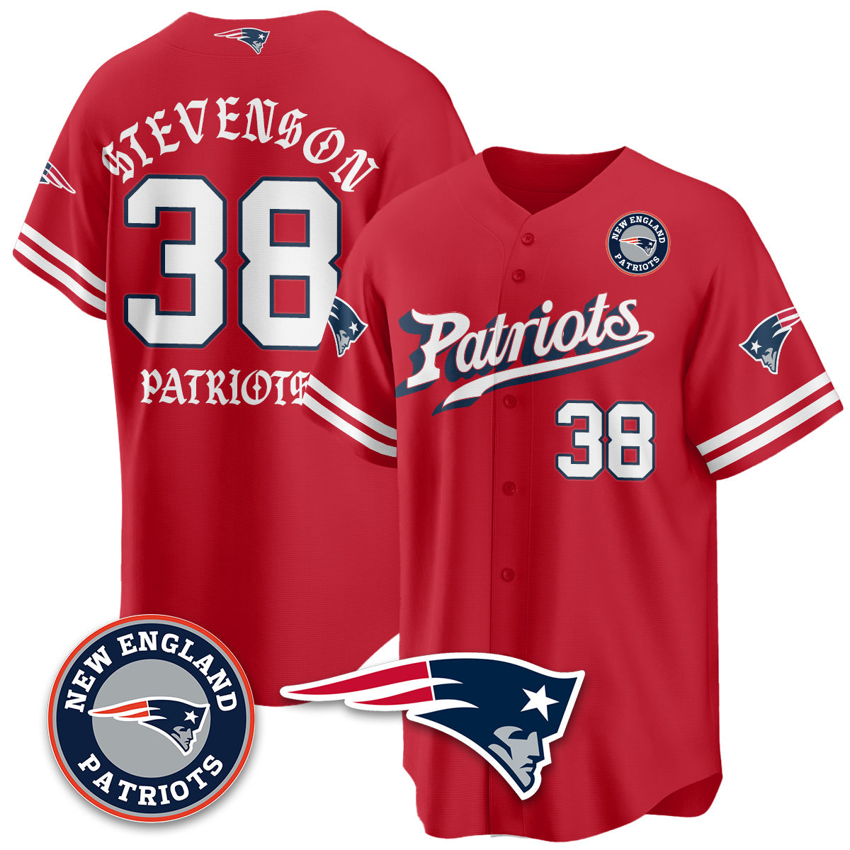 NE Born x Raised Baseball Jersey - All Stitched