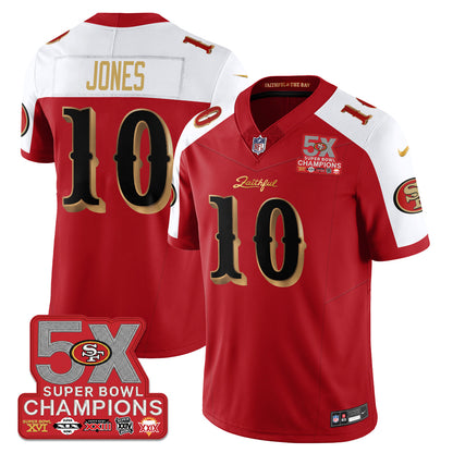 SF Rivalries 5-Time Champions Patch Vapor Limited Jersey - All Stitched