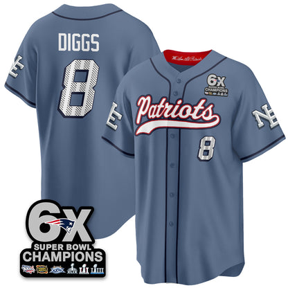NE 6-Time Champions Patch Vapor Baseball Jersey - All Stitched