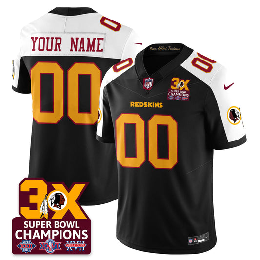 Custom WAS 3-Time Champions Patch Vapor Limited Jersey - All Stitched