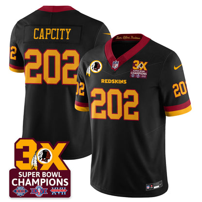 WAS 3-Time Champions Patch Vapor Limited Jersey - All Stitched