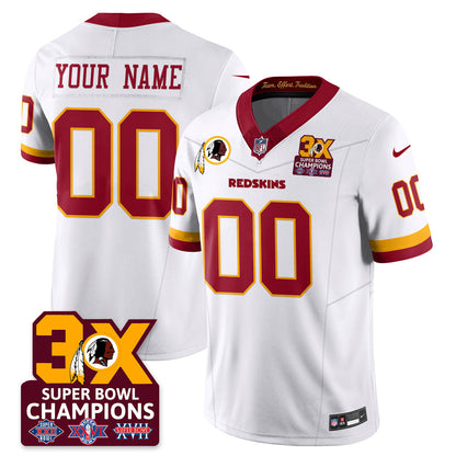 Custom WAS 3-Time Champions Patch Vapor Limited Jersey - All Stitched