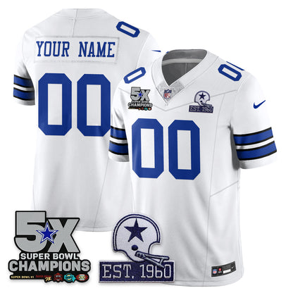 DAL 5-Time Champions Patch Vapor Limited Jersey - All Stitched