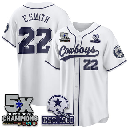 DAL 5-Time Champions Patch Limited Baseball Jersey - All Stitched