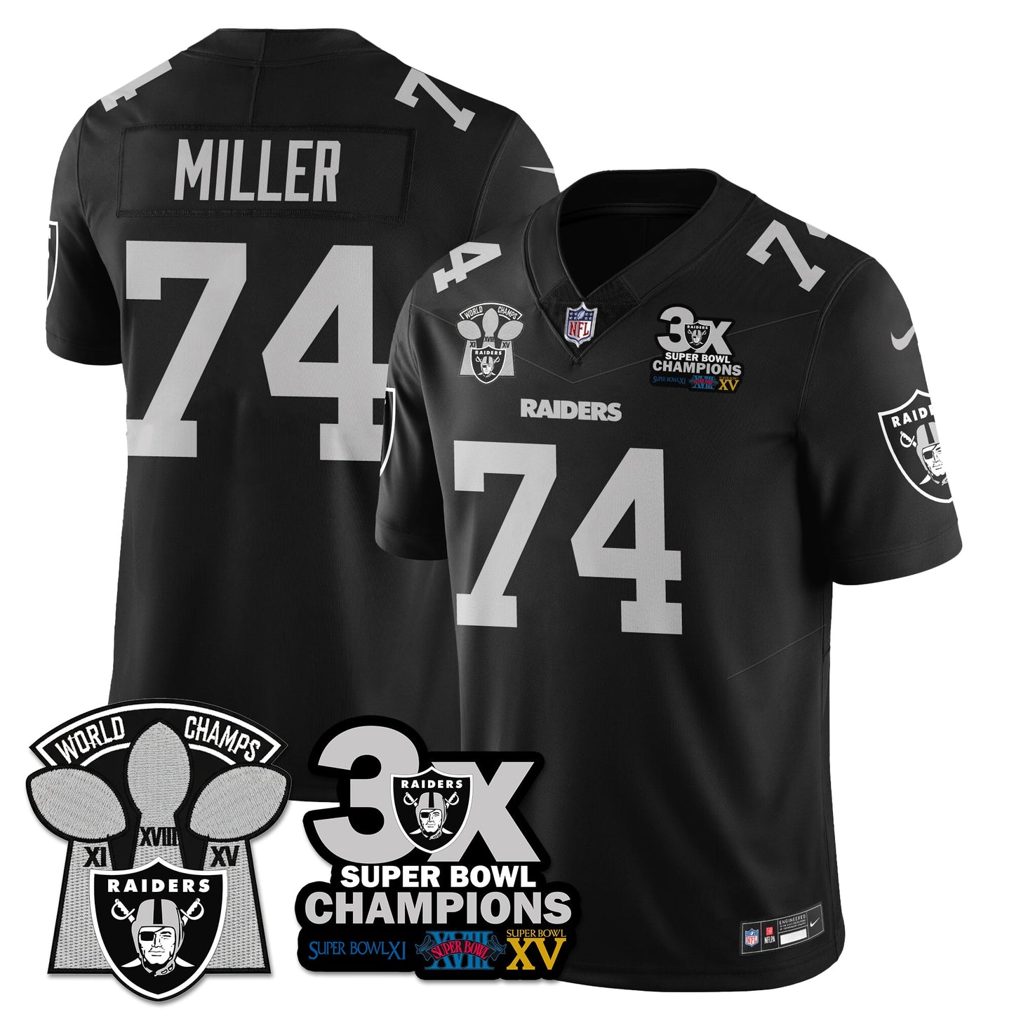 LVR 3-Time Champions Patch Vapor Limited Jersey - All Stitched