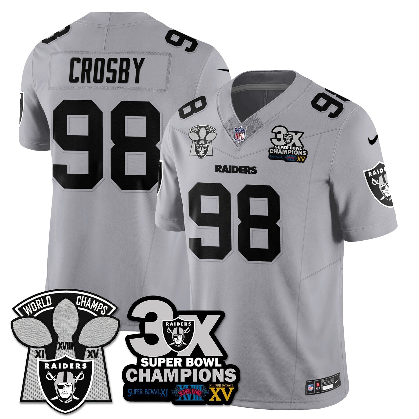 LVR 3-Time Champions Patch Vapor Limited Jersey - All Stitched