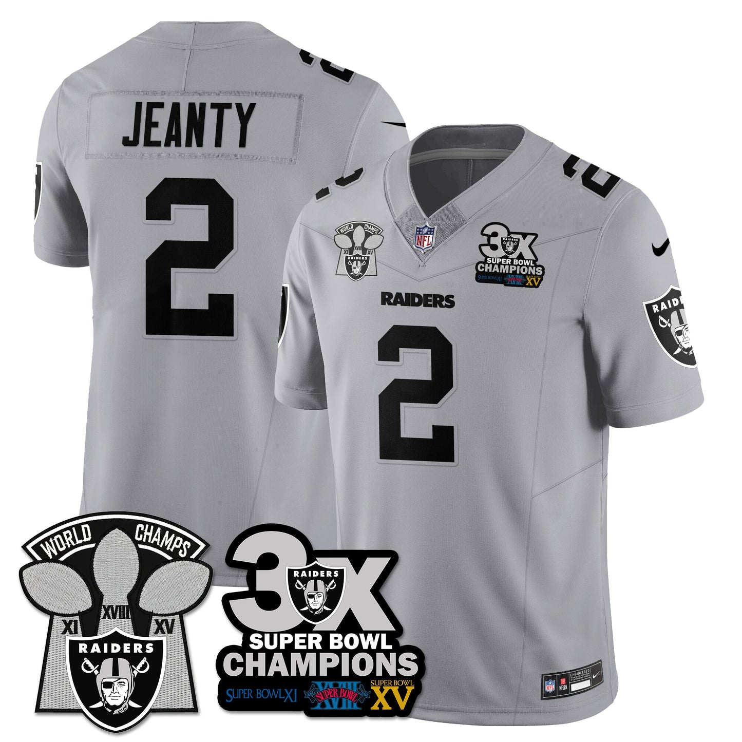 LVR 3-Time Champions Patch Vapor Limited Jersey - All Stitched