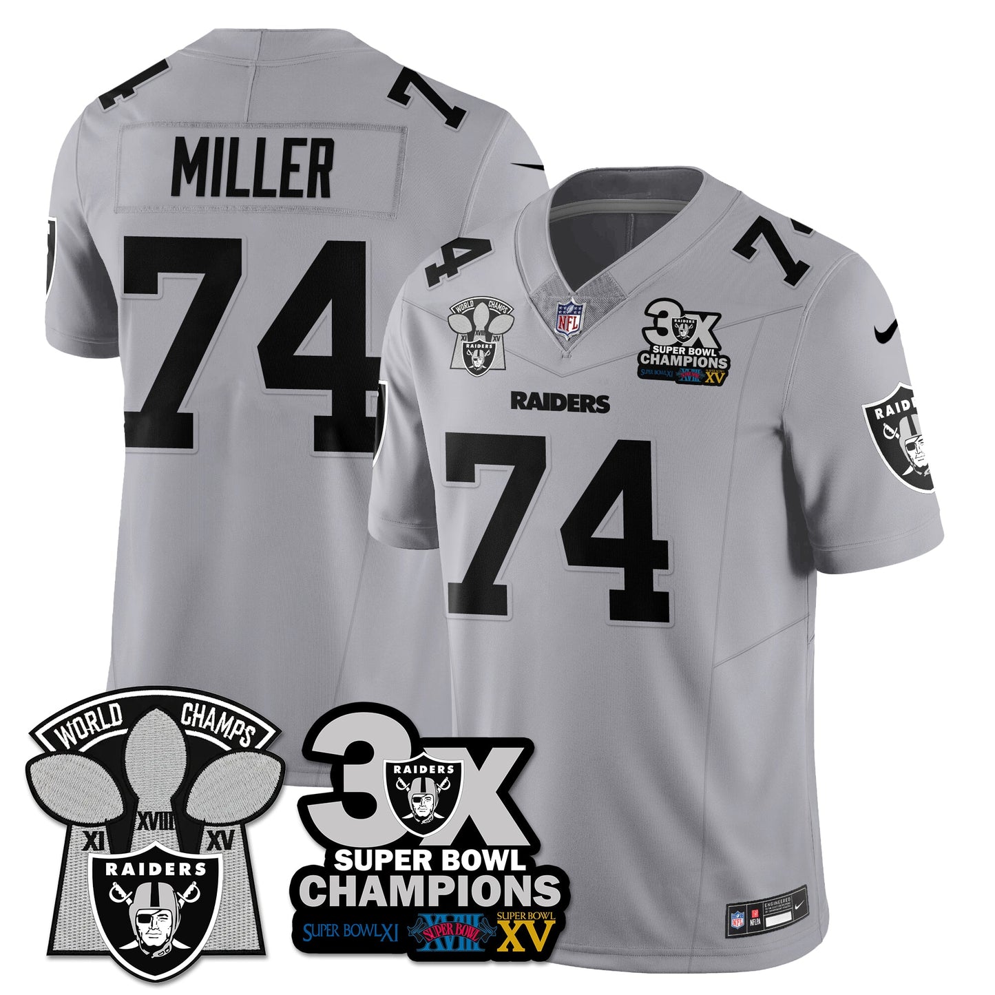 LVR 3-Time Champions Patch Vapor Limited Jersey - All Stitched