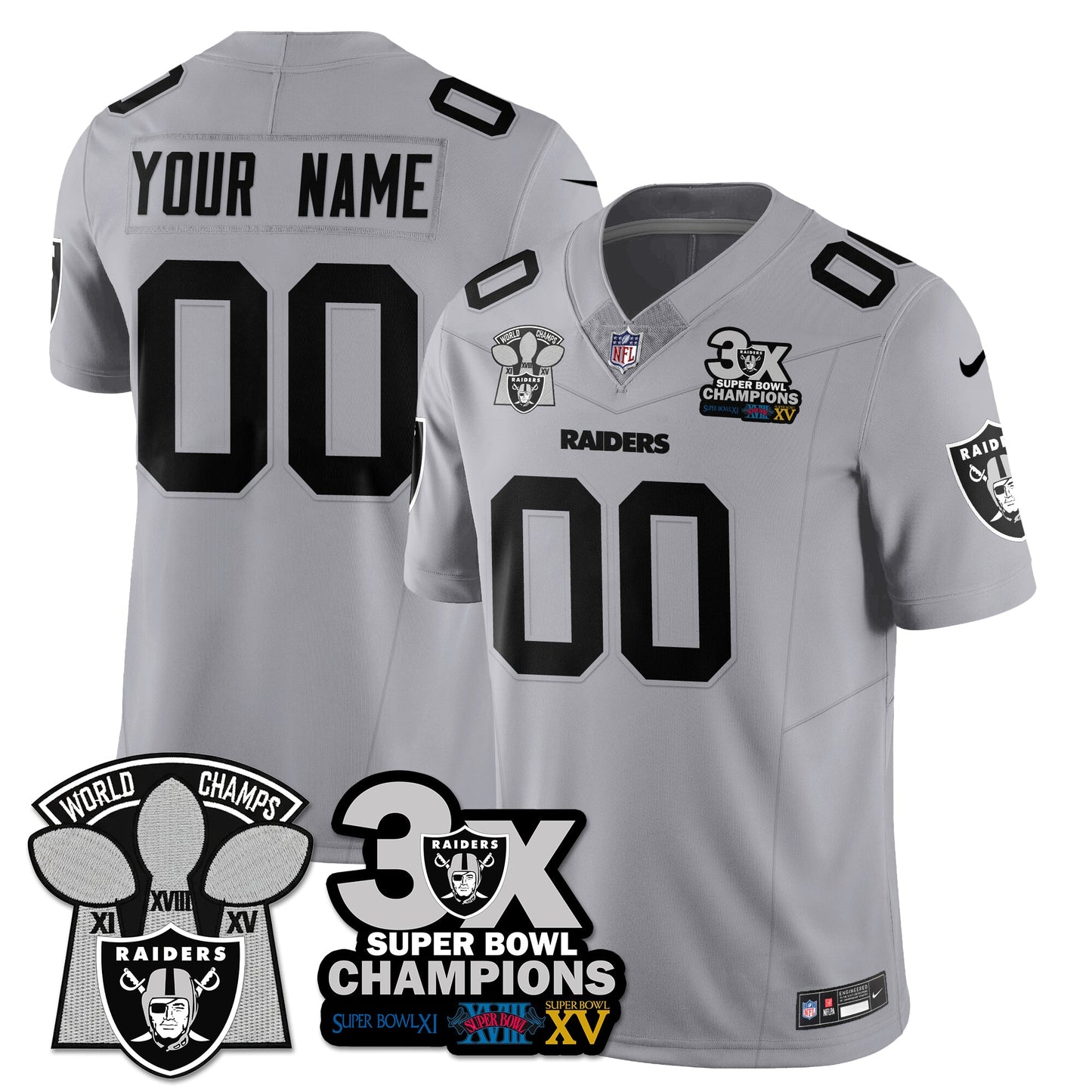 Custom LVR 3-Time Champions Patch Vapor Limited Jersey - All Stitched