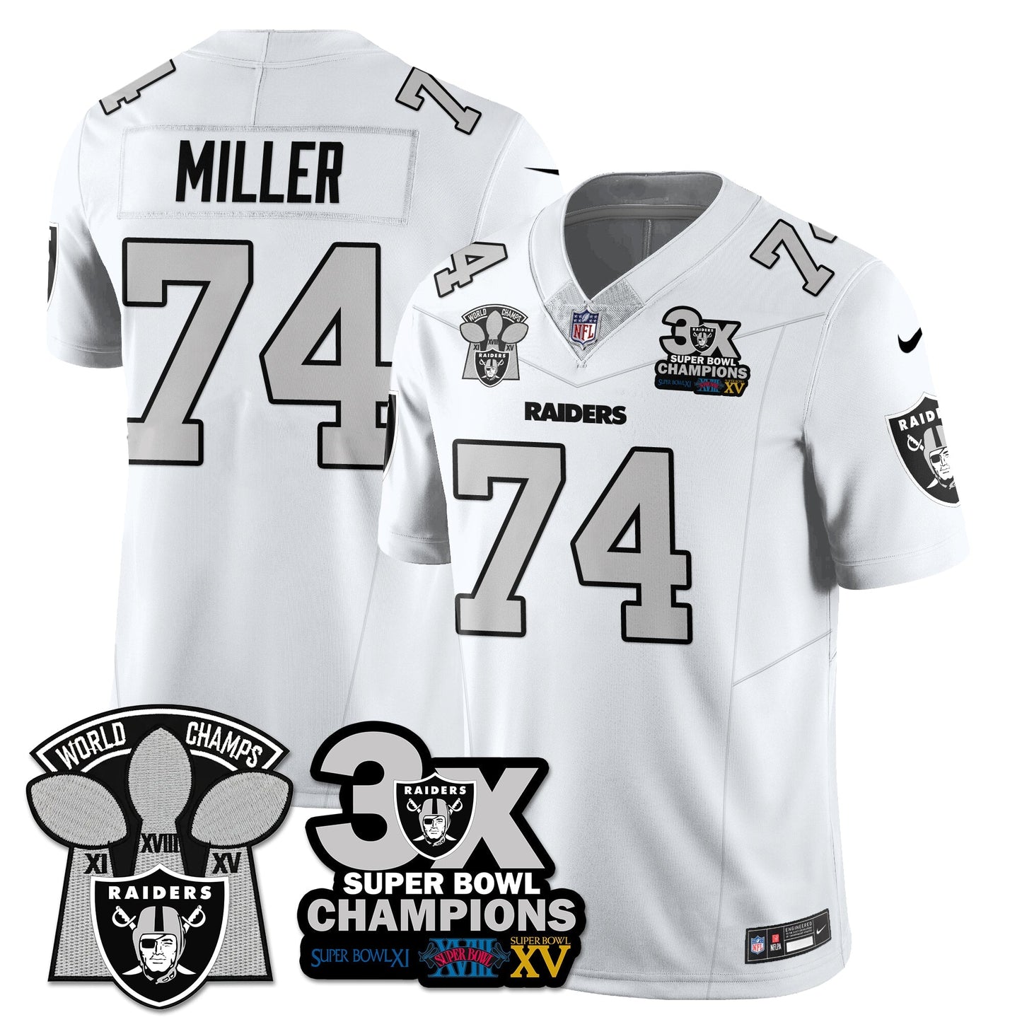 LVR 3-Time Champions Patch Vapor Limited Jersey - All Stitched