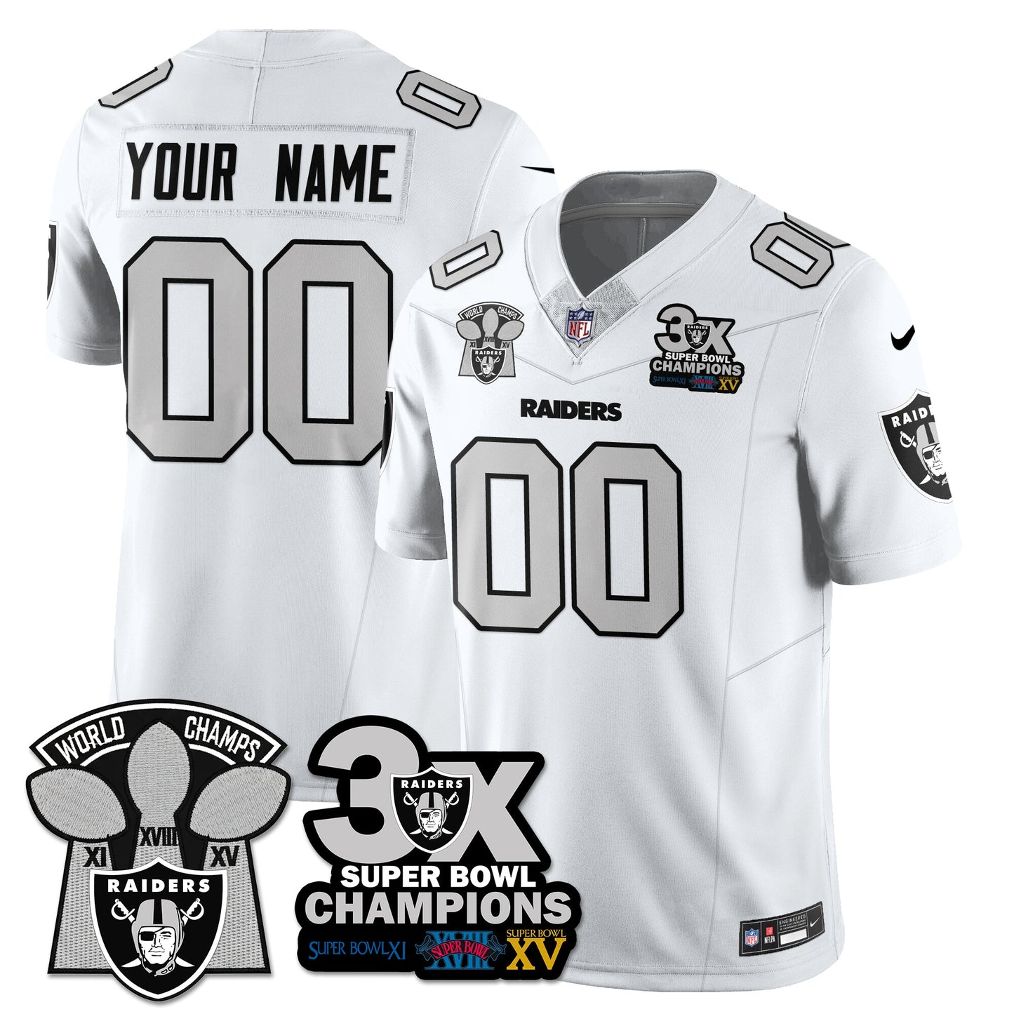 Custom LVR 3-Time Champions Patch Vapor Limited Jersey - All Stitched