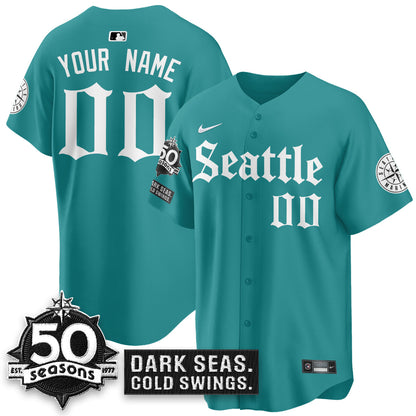 Custom SEA 'Gothic Edition' Vapor Premier Limited Jersey - 50th Anniversary - All Stitched (Copy)