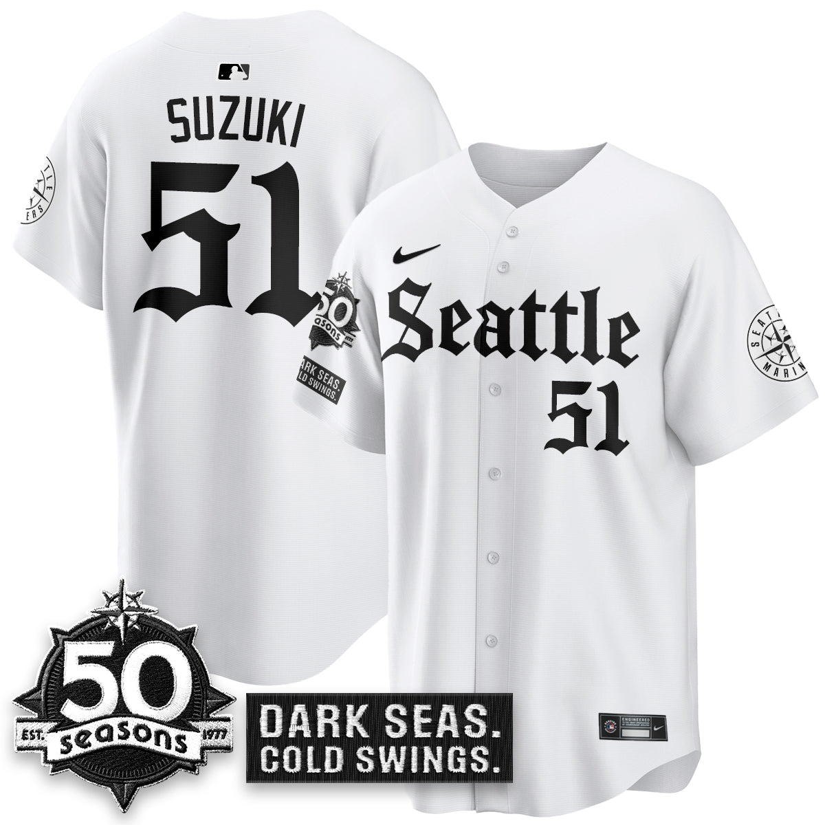 SEA 'Gothic Edition' Vapor Premier Limited Jersey - 50th Anniversary - All Stitched