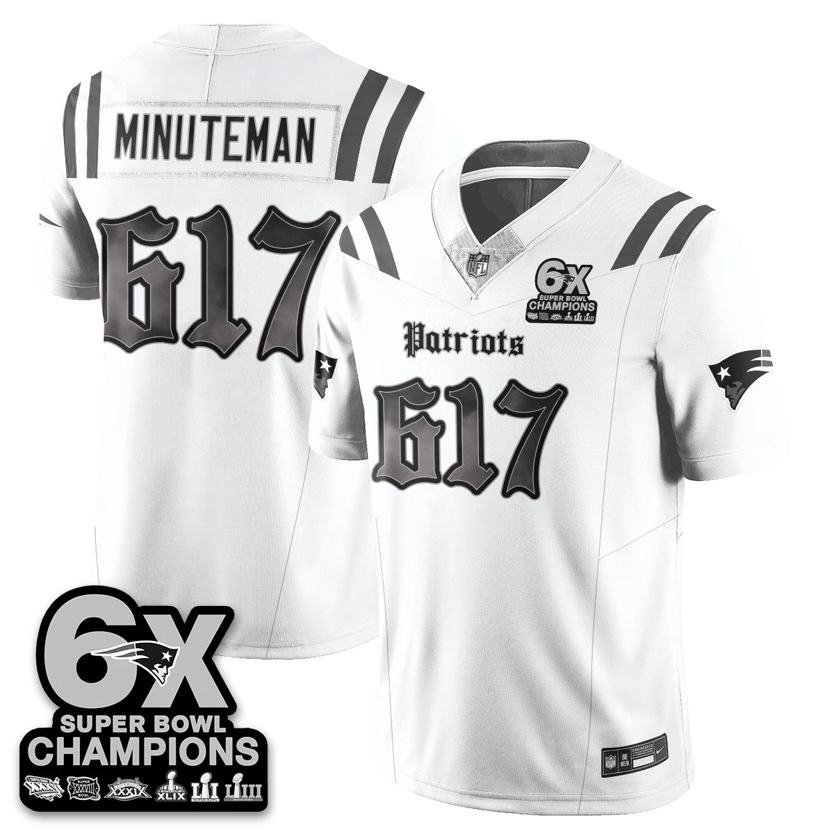 NE 'Dark Gothic' Vapor Limited Jersey - 6-Time Champions - All Stitched
