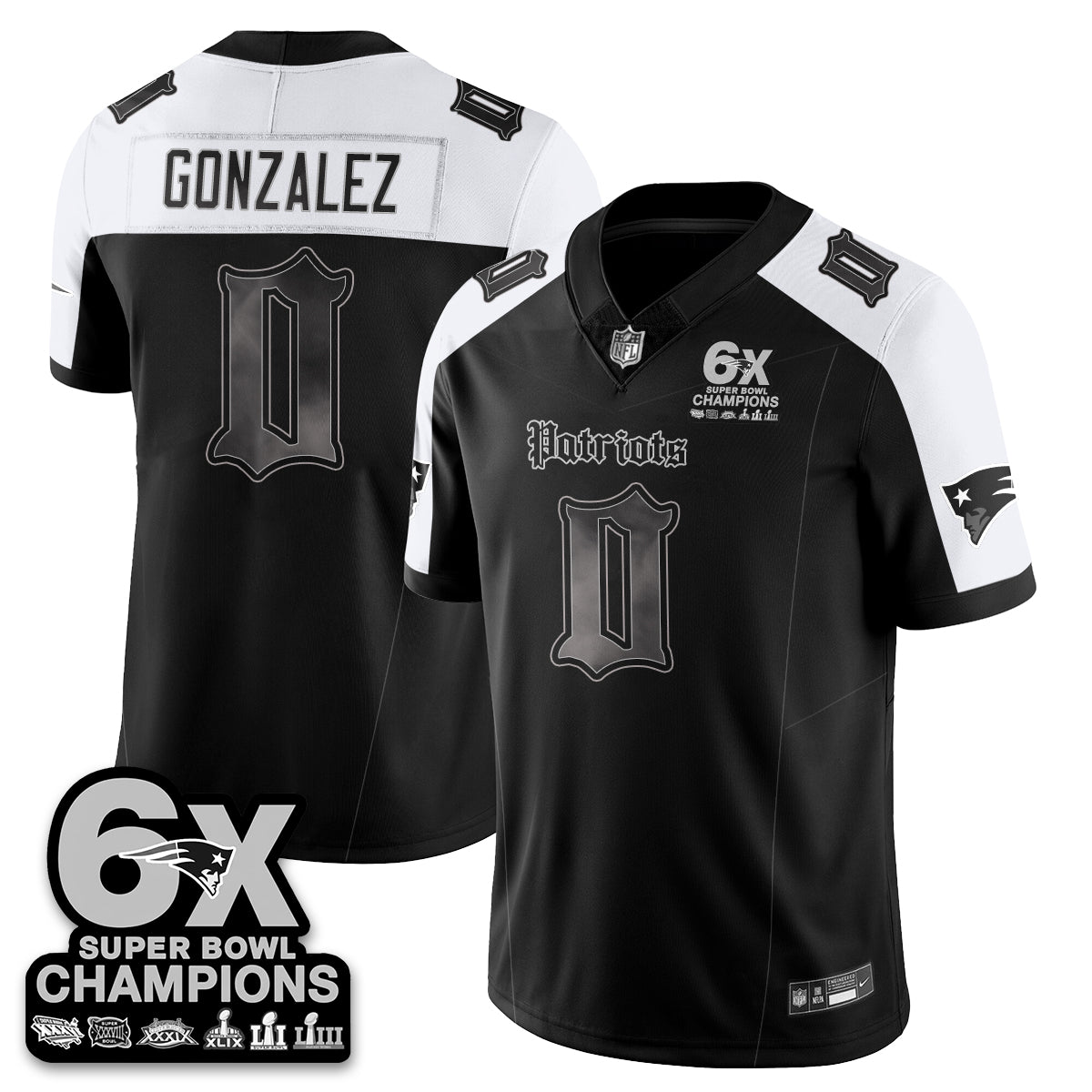 NE 'Dark Gothic' Vapor Limited Jersey - 6-Time Champions - All Stitched