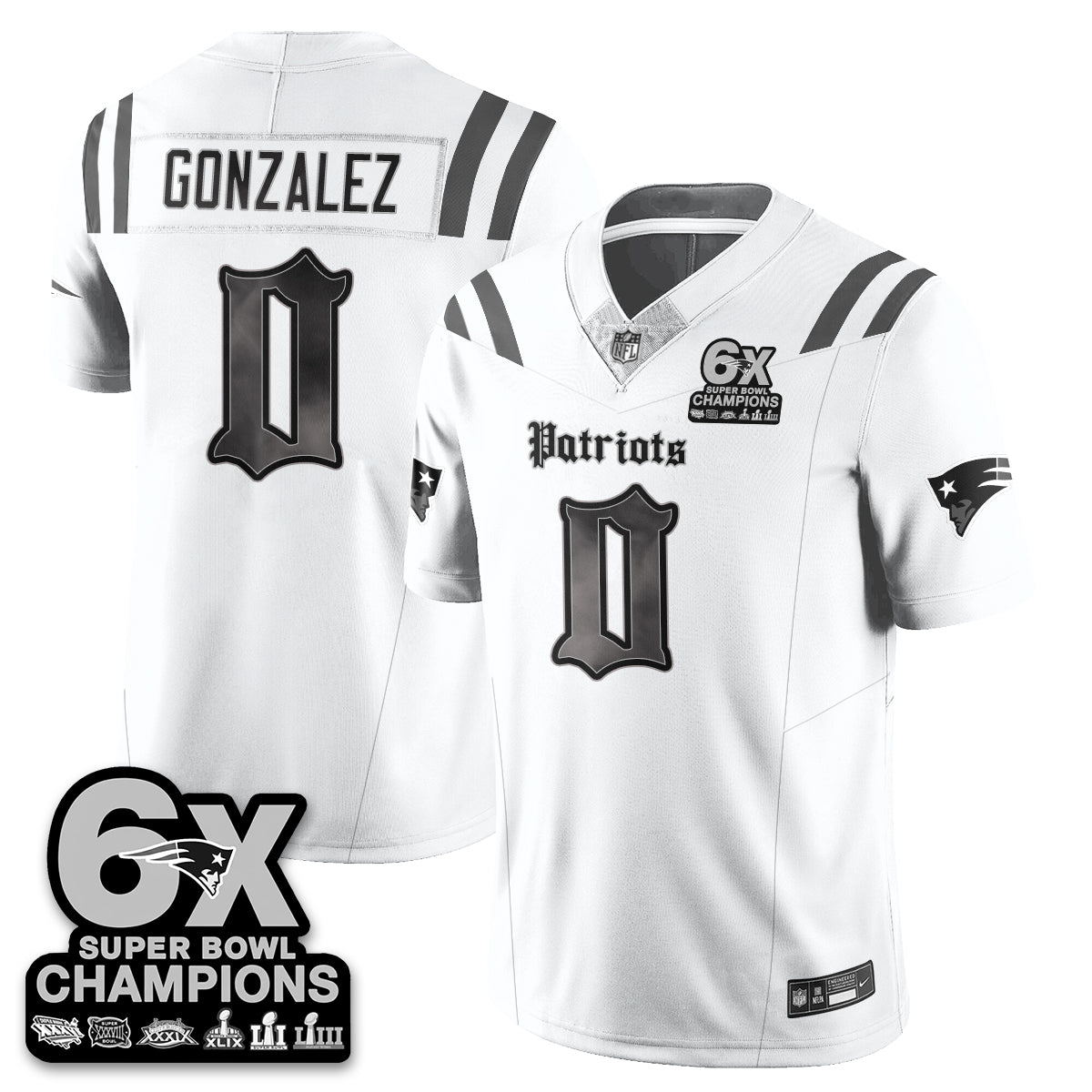 NE 'Dark Gothic' Vapor Limited Jersey - 6-Time Champions - All Stitched