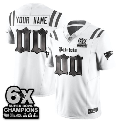 Custom NE 'Dark Gothic' Vapor Limited Jersey - 6-Time Champions - All Stitched