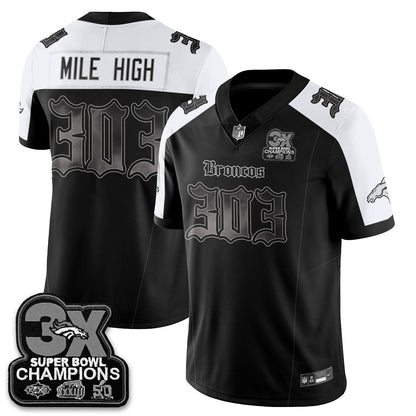 DEN 'Dark Gothic' Vapor Limited Jersey - 3-Time Champions - All Stitched