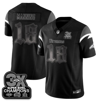 DEN 'Dark Gothic' Vapor Limited Jersey - 3-Time Champions - All Stitched