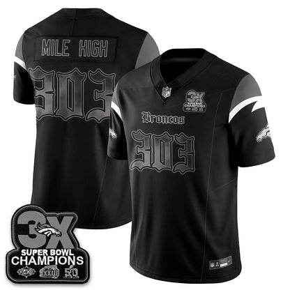 DEN 'Dark Gothic' Vapor Limited Jersey - 3-Time Champions - All Stitched