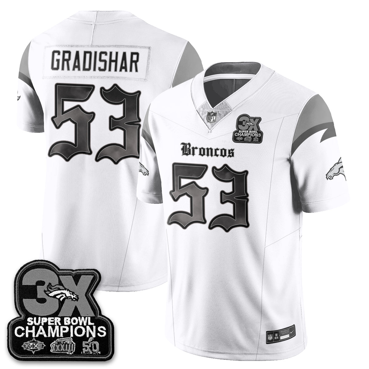 DEN 'Dark Gothic' Vapor Limited Jersey - 3-Time Champions - All Stitched