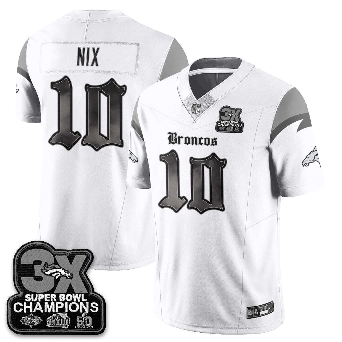 DEN 'Dark Gothic' Vapor Limited Jersey - 3-Time Champions - All Stitched