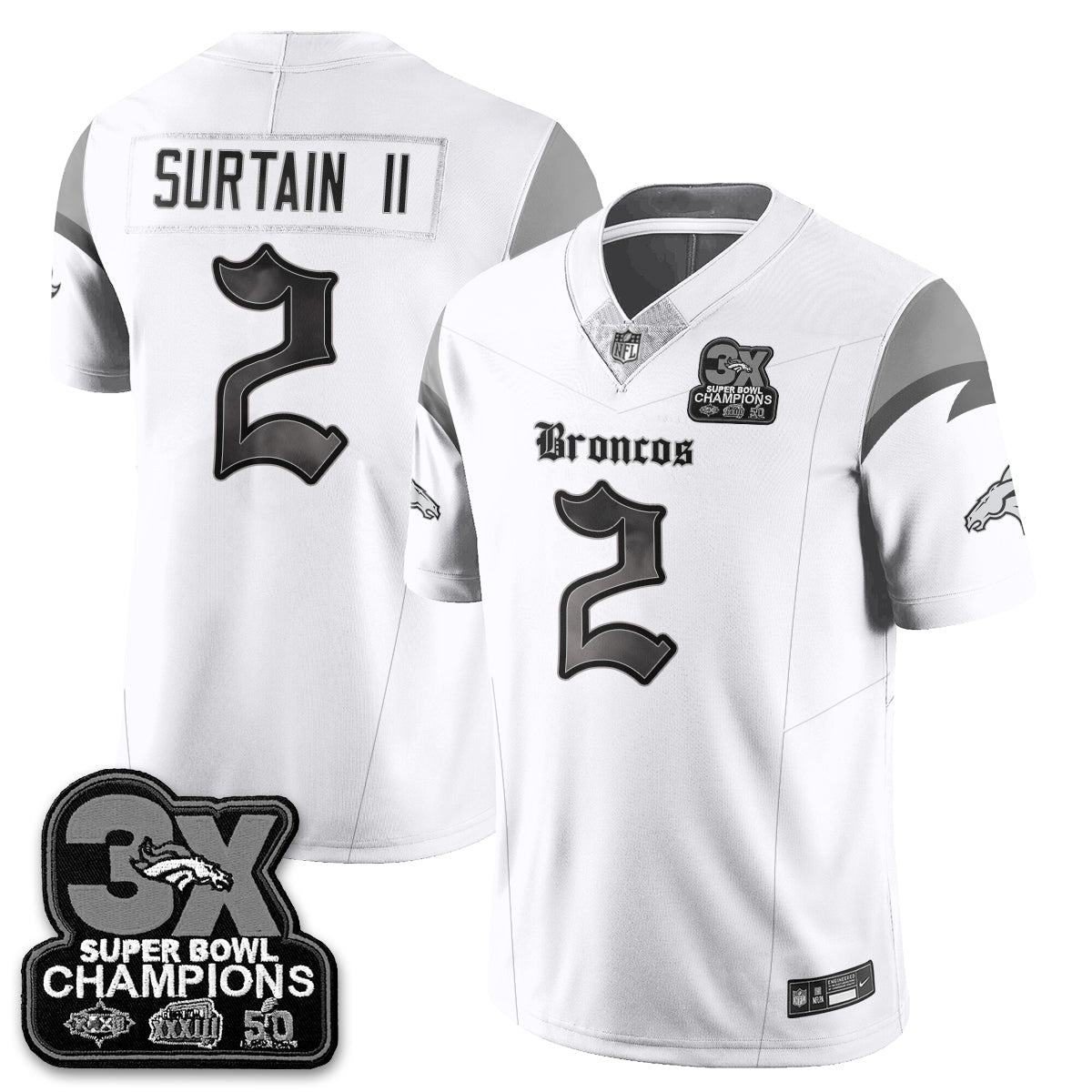 DEN 'Dark Gothic' Vapor Limited Jersey - 3-Time Champions - All Stitched