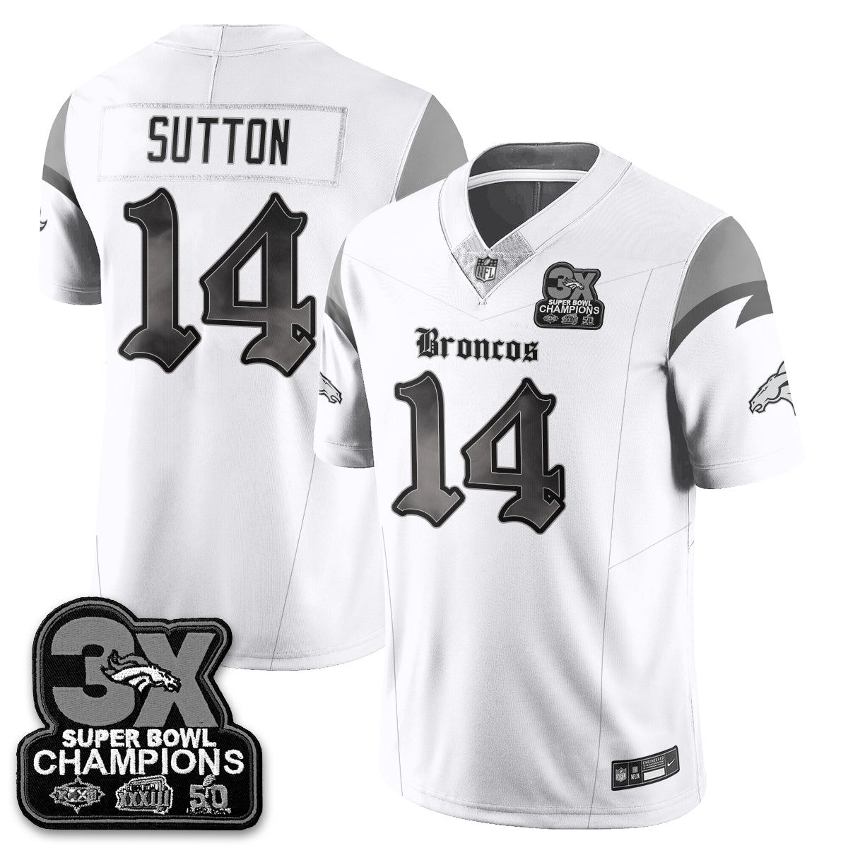 DEN 'Dark Gothic' Vapor Limited Jersey - 3-Time Champions - All Stitched