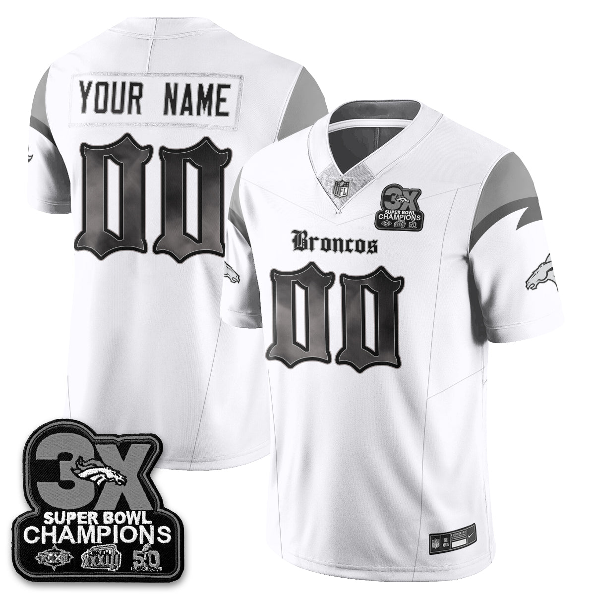 DEN 'Dark Gothic' Vapor Limited Jersey - 3-Time Champions - All Stitched