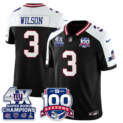 NYG 4-Time Champions Vapor Limited Jersey- 100th Season - All Stitched