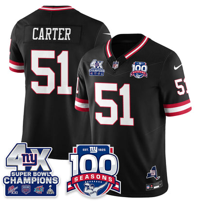 NYG 4-Time Champions Vapor Limited Jersey- 100th Season - All Stitched