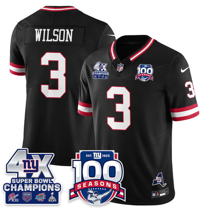 NYG 4-Time Champions Vapor Limited Jersey- 100th Season - All Stitched
