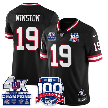 NYG 4-Time Champions Vapor Limited Jersey- 100th Season - All Stitched