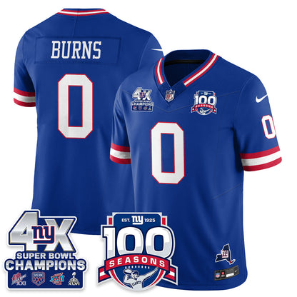 NYG 4-Time Champions Vapor Limited Jersey- 100th Season - All Stitched