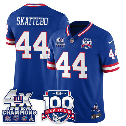 NYG 4-Time Champions Vapor Limited Jersey- 100th Season - All Stitched