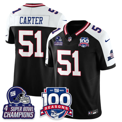 NYG 4-Time Champions Vapor Limited Jersey- 100th Season - All Stitched