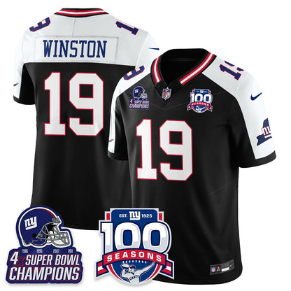 NYG 4-Time Champions Vapor Limited Jersey- 100th Season - All Stitched