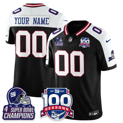 NYG 4-Time Champions Vapor Limited Jersey- 100th Season - All Stitched
