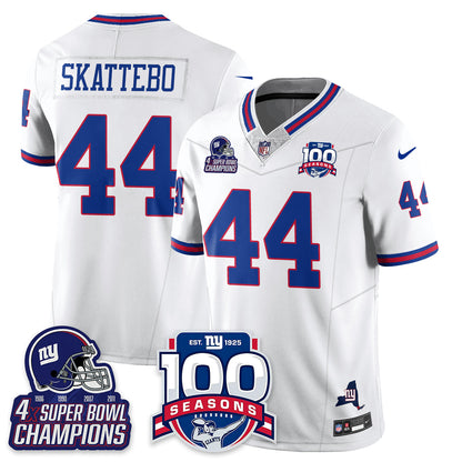 NYG 4-Time Champions Vapor Limited Jersey- 100th Season - All Stitched