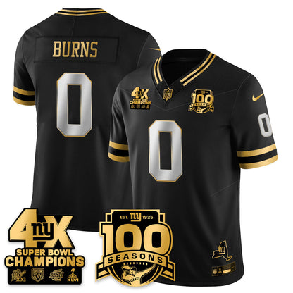 NYG 4-Time Champions Limited Gold Jersey- 100th Season - All Stitched